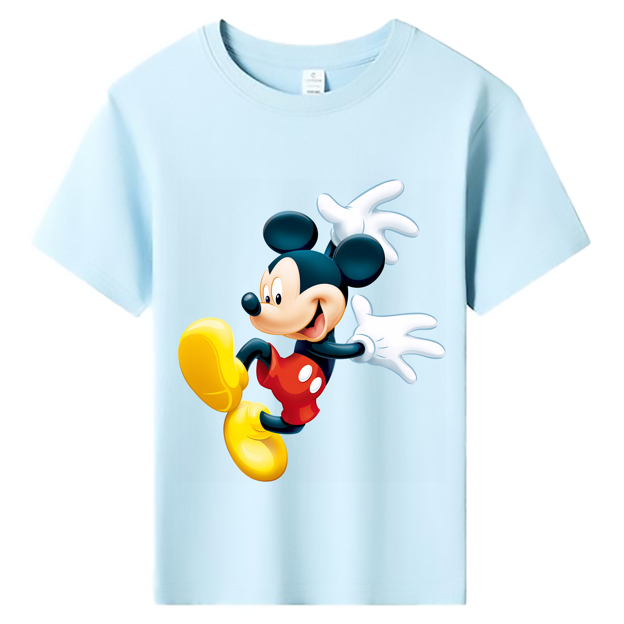 （画像用） ミッキーマウス Mickey Mouse 綿100％キッズTシャツ（フロントプリント）